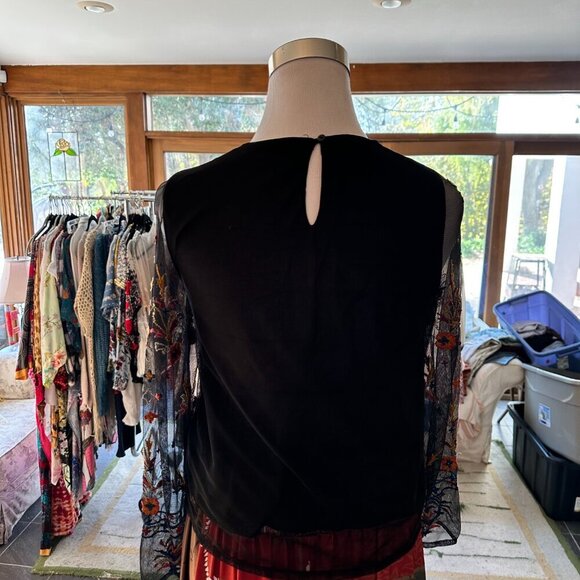 ZARA BEADED AND EMBROIDERED MESH TOP - Picture 7 of 7